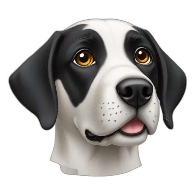 Labrador black and white dog sticker