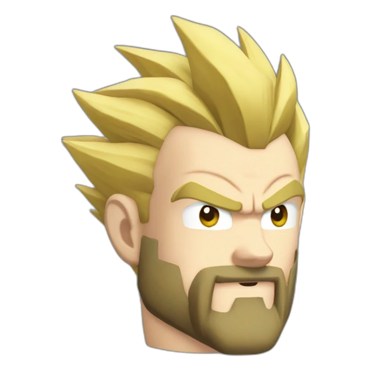 Vegeta blond beard sticker