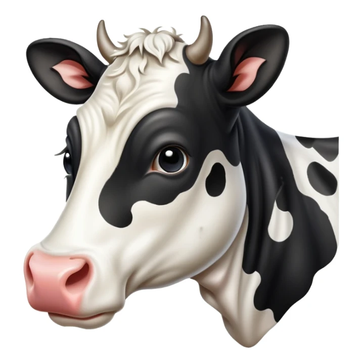 happy spotted dairy cow sticker