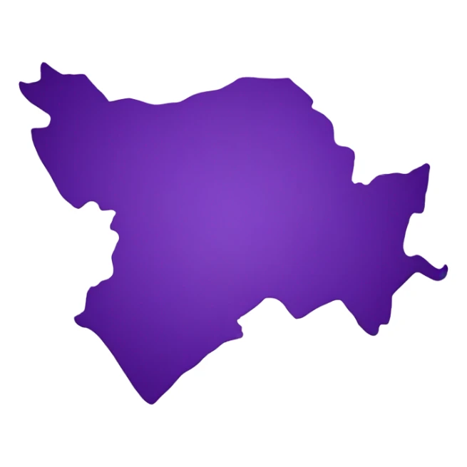 azerbaijani map in purple color sticker