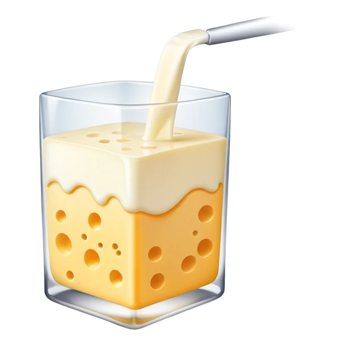 glass of milk and cheese sticker