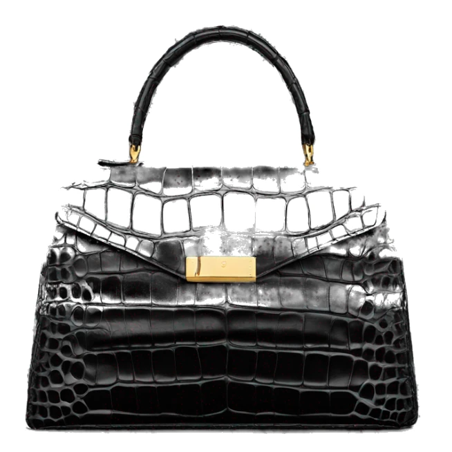 Kelly pochette crocodile black bag sticker