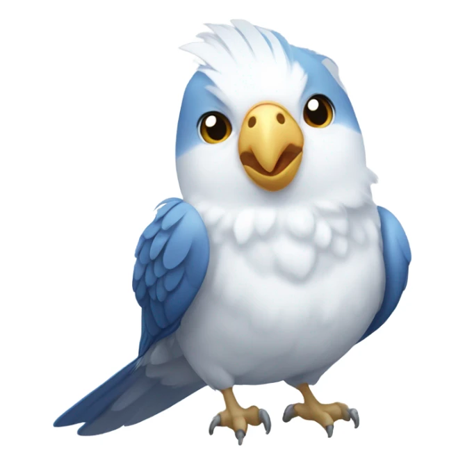 cockatiel bird blue and white sticker