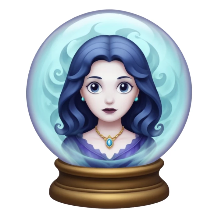 Madam Leota in crystal ball sticker