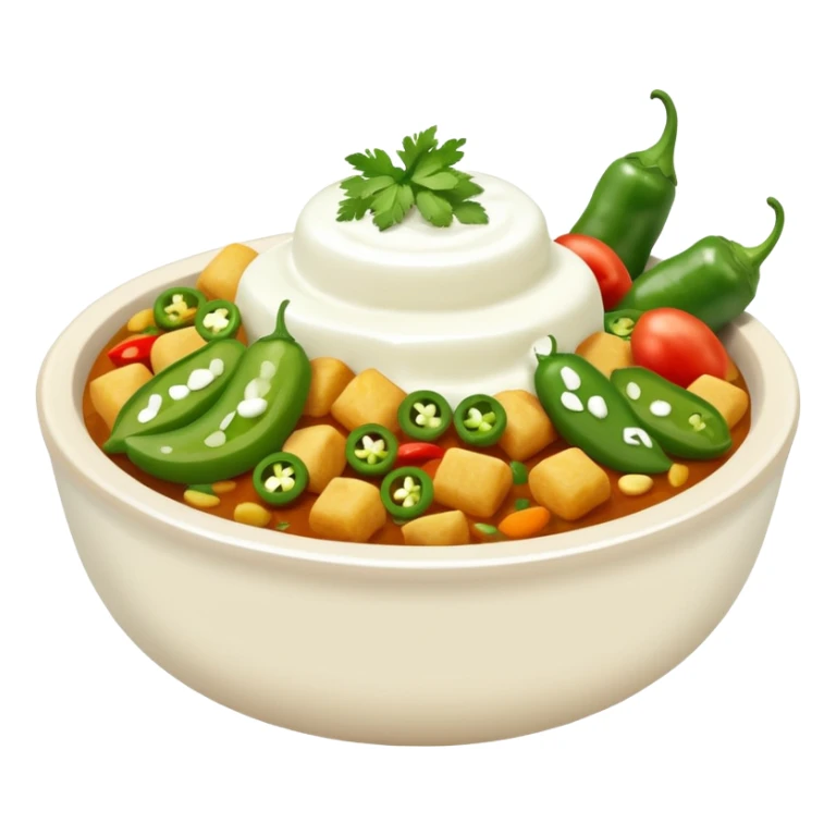 Pakistani dish named chaat its has yougurt and green chilli and vegetables in it sticker