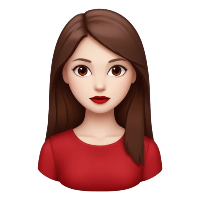 ELENA GILBERT FROM VAMPIRE DIARIES WITH RED TOP AND STRAIGHT HAIR RED LIPSTICK AND BLUSH sticker