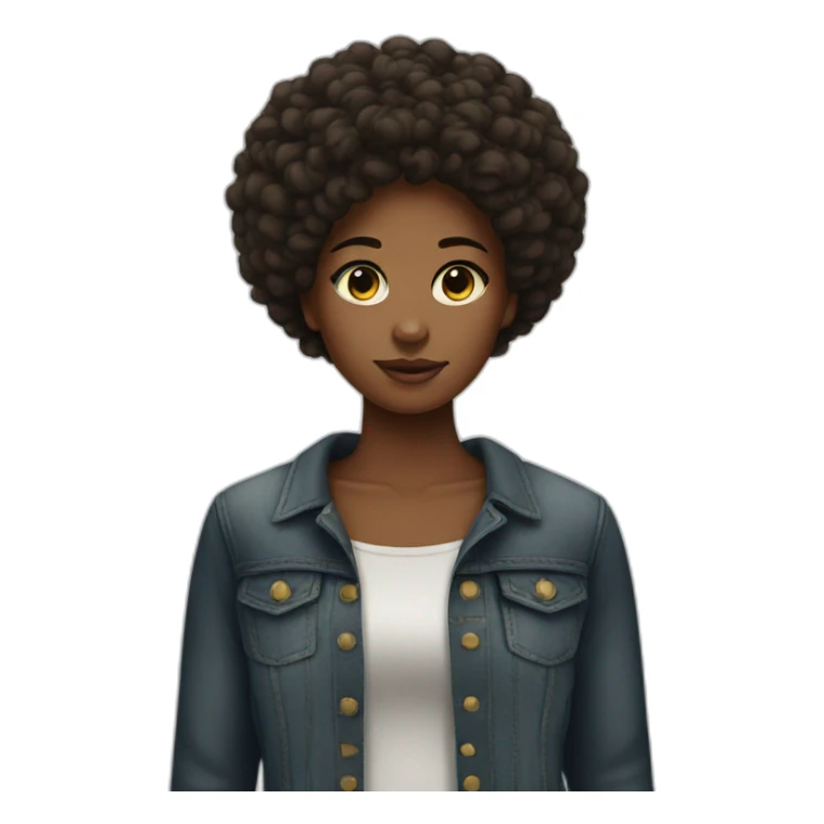 Afro girl sticker