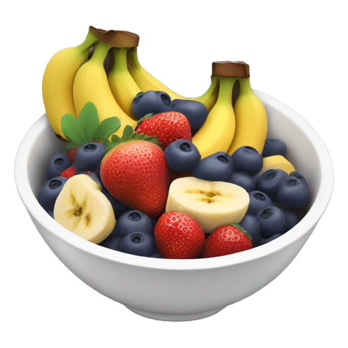 Bowl Of açai with bananas and strawberries on top sticker