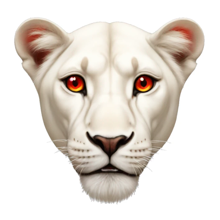Albino lioness with red eyes sticker
