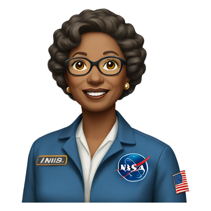 Annie Easley, NASA scientist uniform, no glasses sticker
