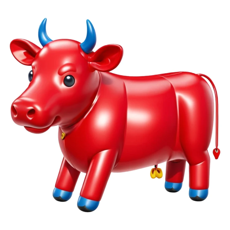   jeff koons style inflatable SPAM cow sculpture  sticker