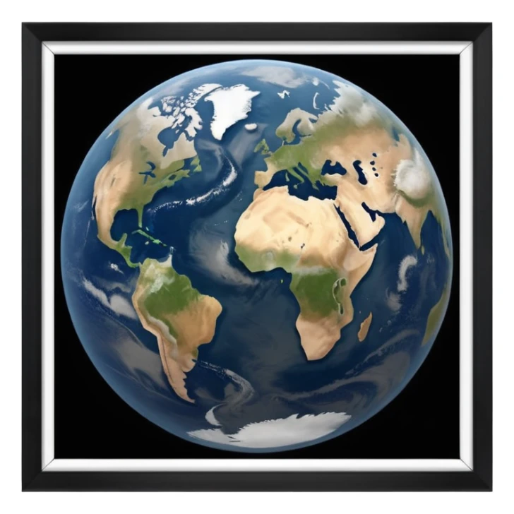 Pollution on earth and earth surface should seen more polluted  the view should be from outer space  sticker