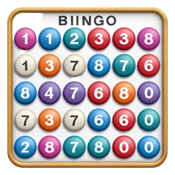 Cartela de bingo sticker