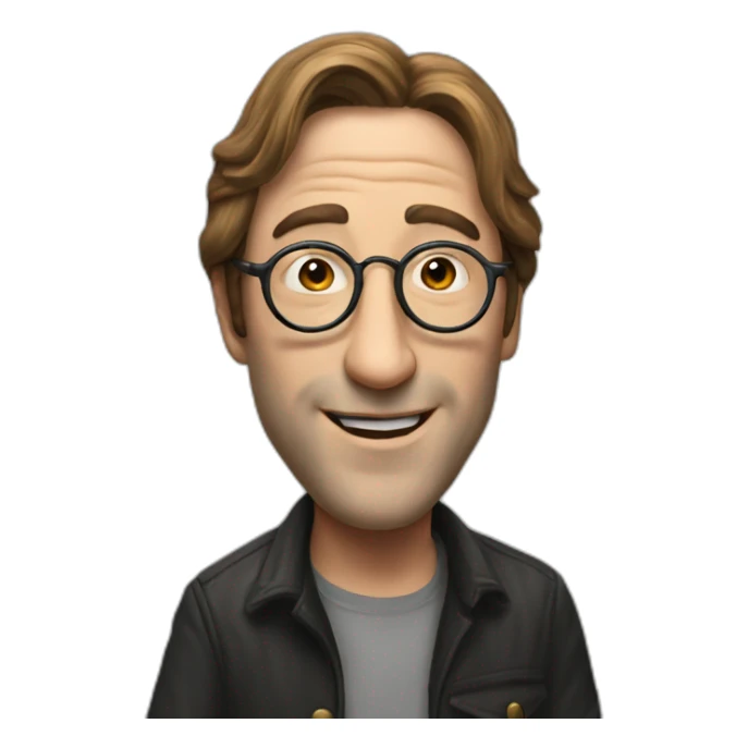 Jhon Lennon thumb Up realistic sticker
