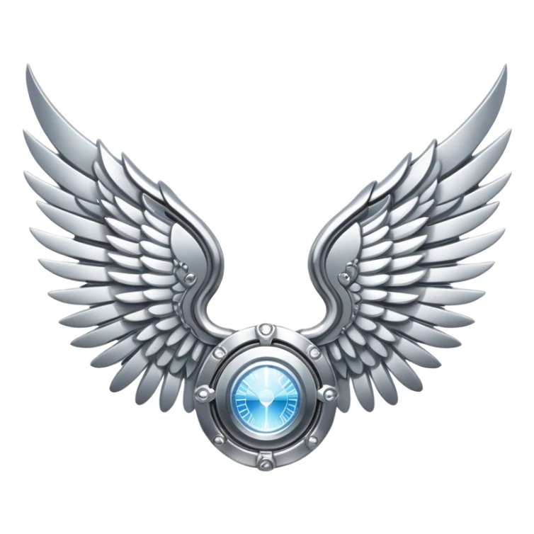 sorayama champion wings mechanical glowing sticker