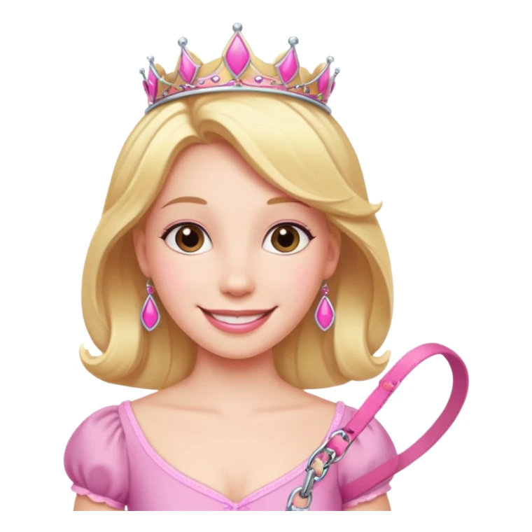 Princess with pink leash sticker