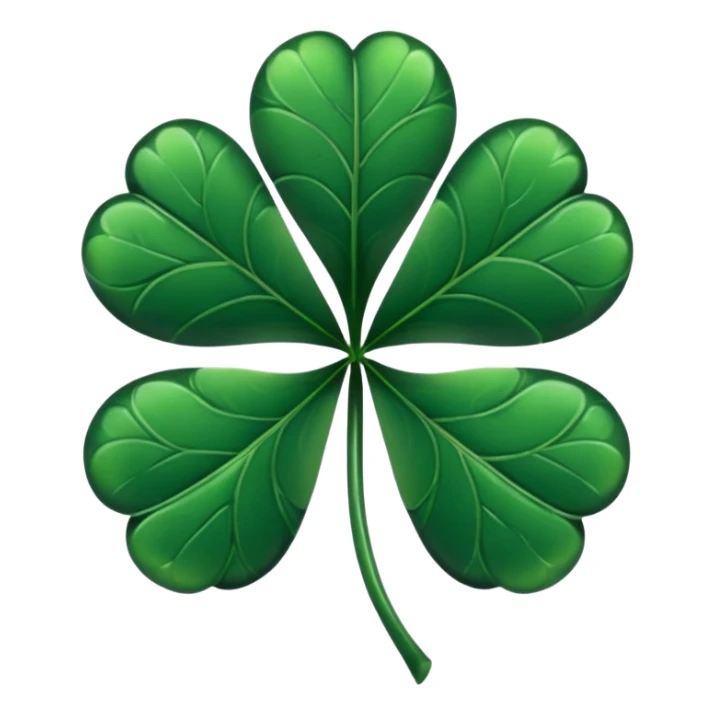 Trebol de 5 hojas de black clover oscuro  sticker