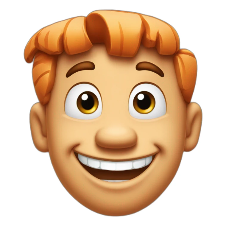 face of fred flintstone smile sticker