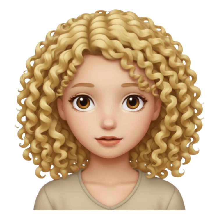 iOS 18 aesthetic Curly blondie girl sticker