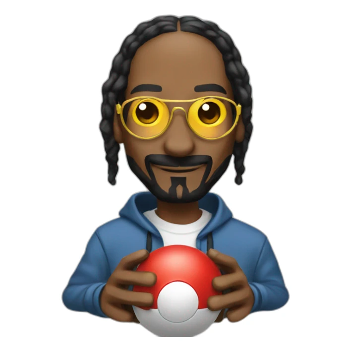 Snoop dogg holding a normal pokeball sticker