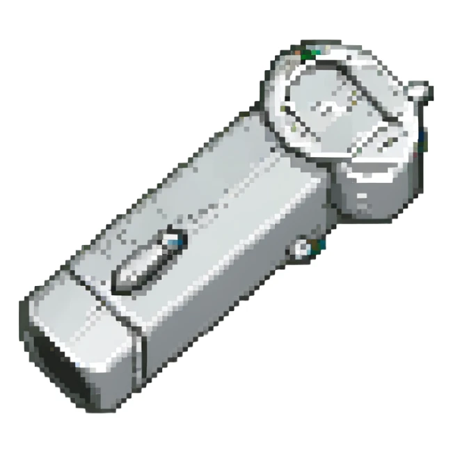 pixel art of a classic silver whistle sticker