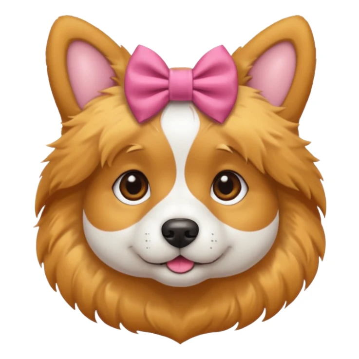 Dog with a bow in its hair sticker