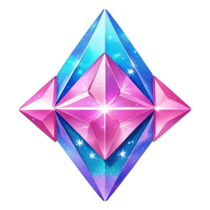 Colorful galactical shiny sparkly shimmering glittery glittering fantasy-glitter-Diancie-Aurorus-aesthetic-fusion sticker