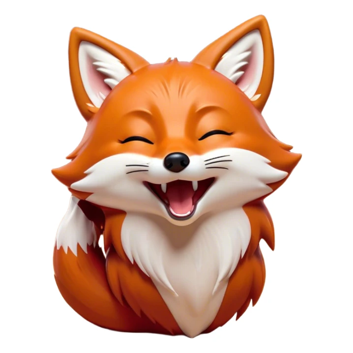 Cinematic Cute Yawning Fox Portrait Emoji, Head tilted slightly with a dramatic, wide-open yawn, showcasing a soft, velvety red Fur with subtle white accents, floppy ears slightly drooping, round amber eyes barely open in drowsy contentment, Simplified yet irresistibly adorable features, highly detailed, glowing with a soft, cozy glow, high shine, relaxed yet expressive, stylized with a touch of natural whimsy, bright and endearing, soft glowing outline, capturing the essence of a sleepy yet affectionate fox, so drowsy it feels like it could stretch right out of the screen and curl up for a nap! sticker