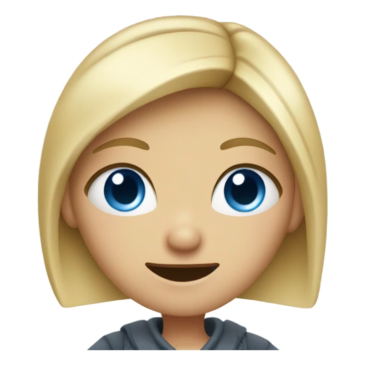 blonde girl with blue eyes thumb down sticker