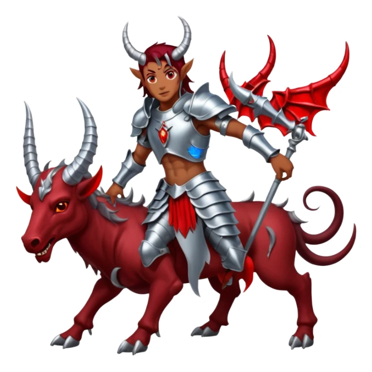 Arcangel san miguel pisando un demonio sticker