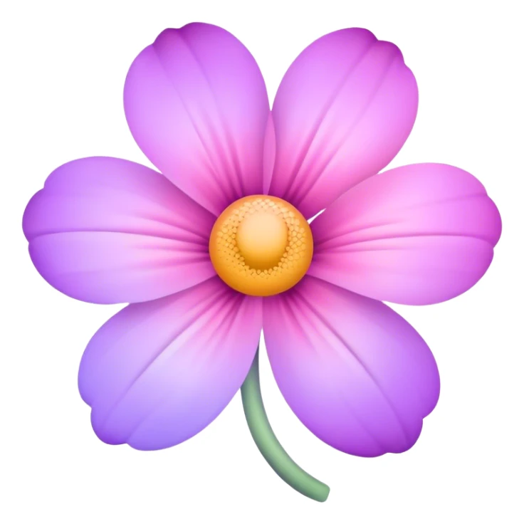Light pink pastel purple gradients flower sticker
