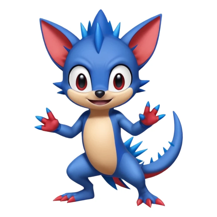 Stitch-Sonic-Sneasel-fusion (full body) sticker