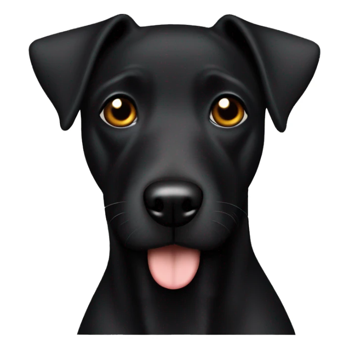 1 dog Black Patterdale Terrier brown eyes  sticker