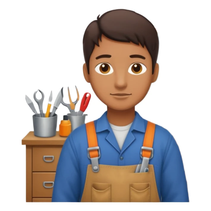 a craftsman works at home sticker