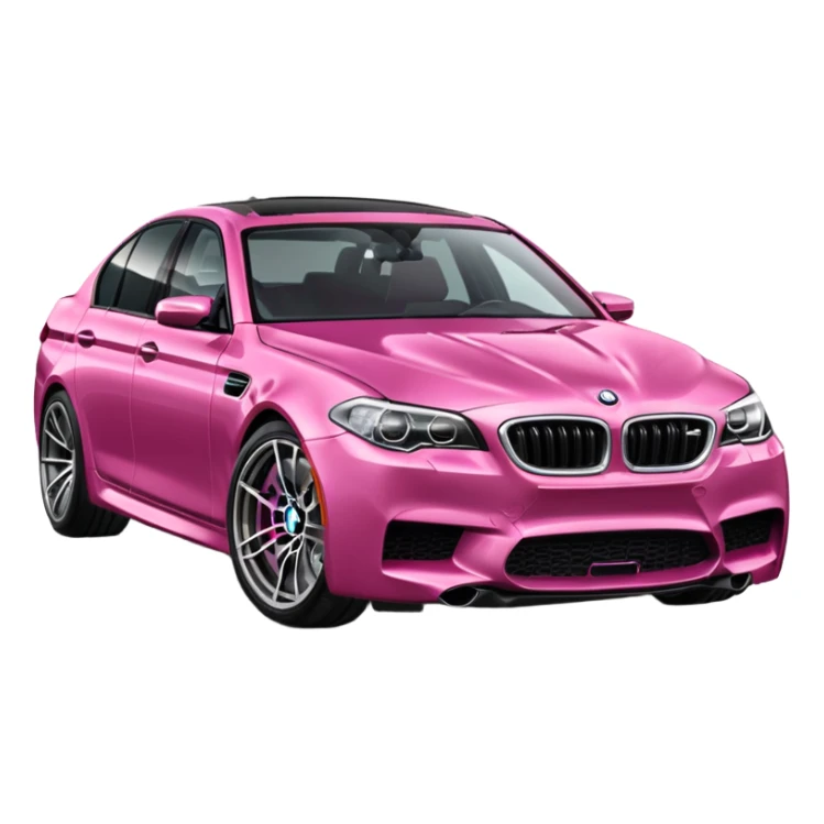 Bmw m5 Car that is pink and cute  sticker