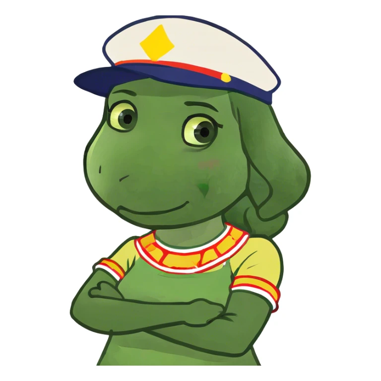 Girl crossing arms on neck  sticker