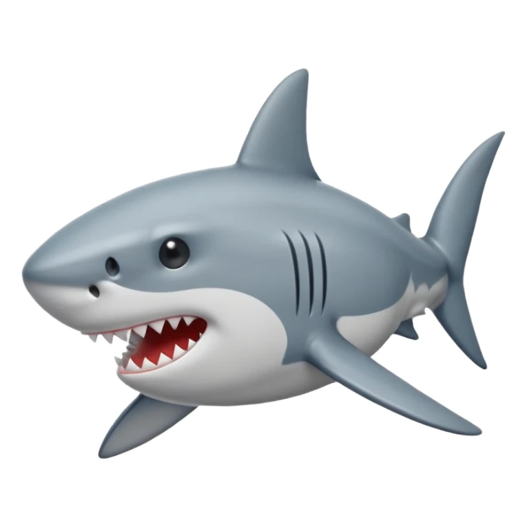 can you make me a shark emoji that’s sighing with a sweat mark sticker