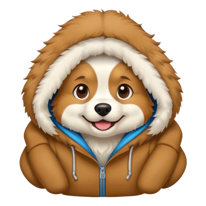 Dog ￼wearing ￼a hoodie ￼ sticker