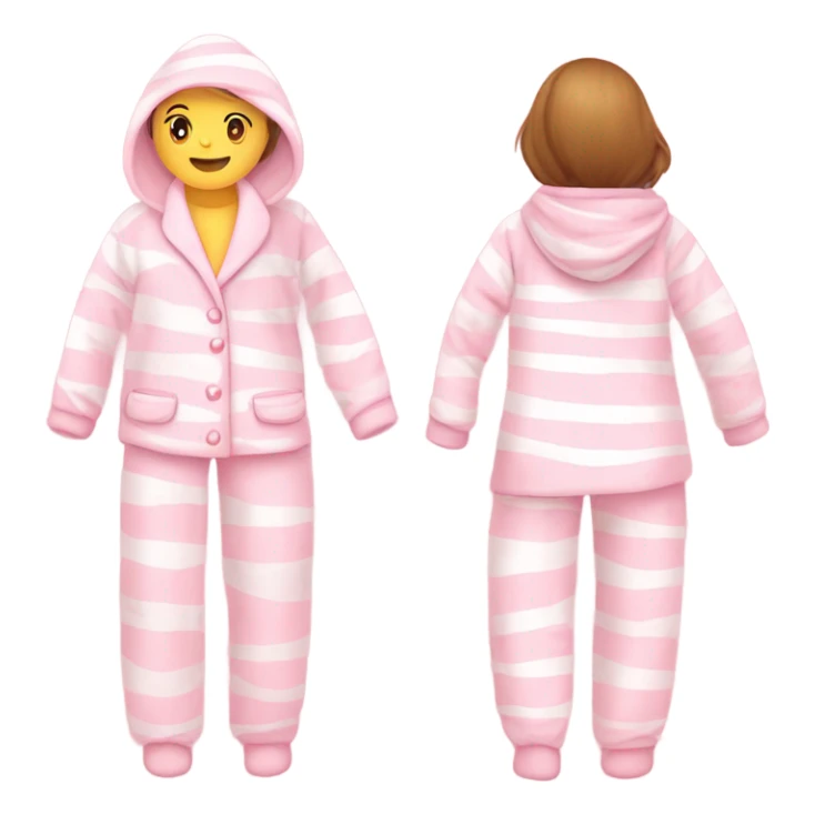 pajamas cute with colour of soft sweet pink and white sticker