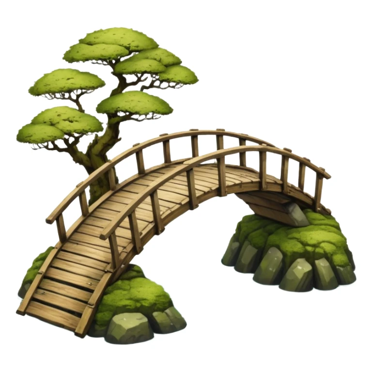 Japanese wooden bridge sticker