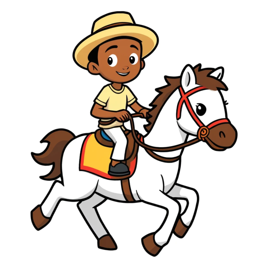mort from madagascar riding horse sticker