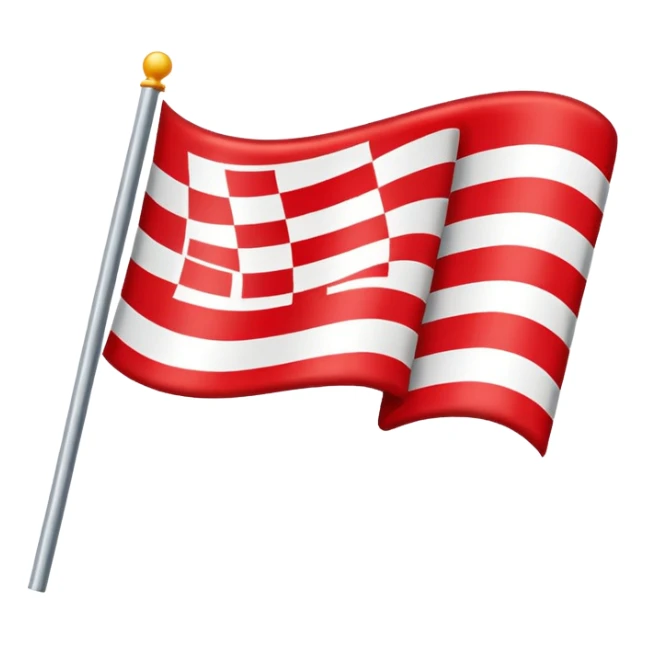 Indy car racing flag reg waving in air sticker