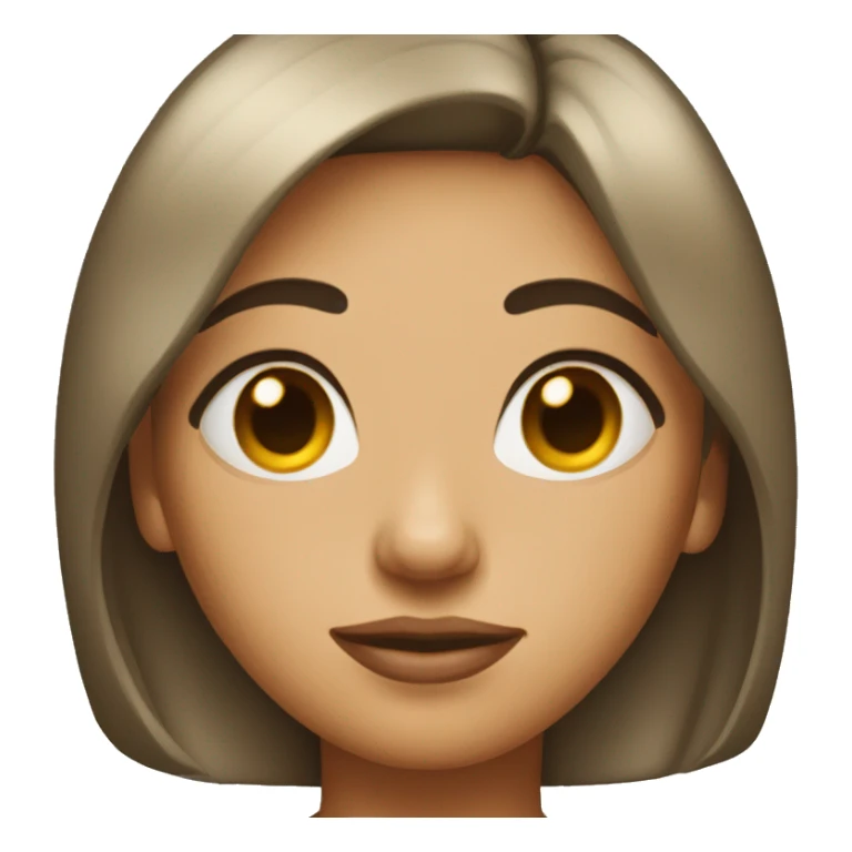 brunette with a bob rolls her eyes sticker