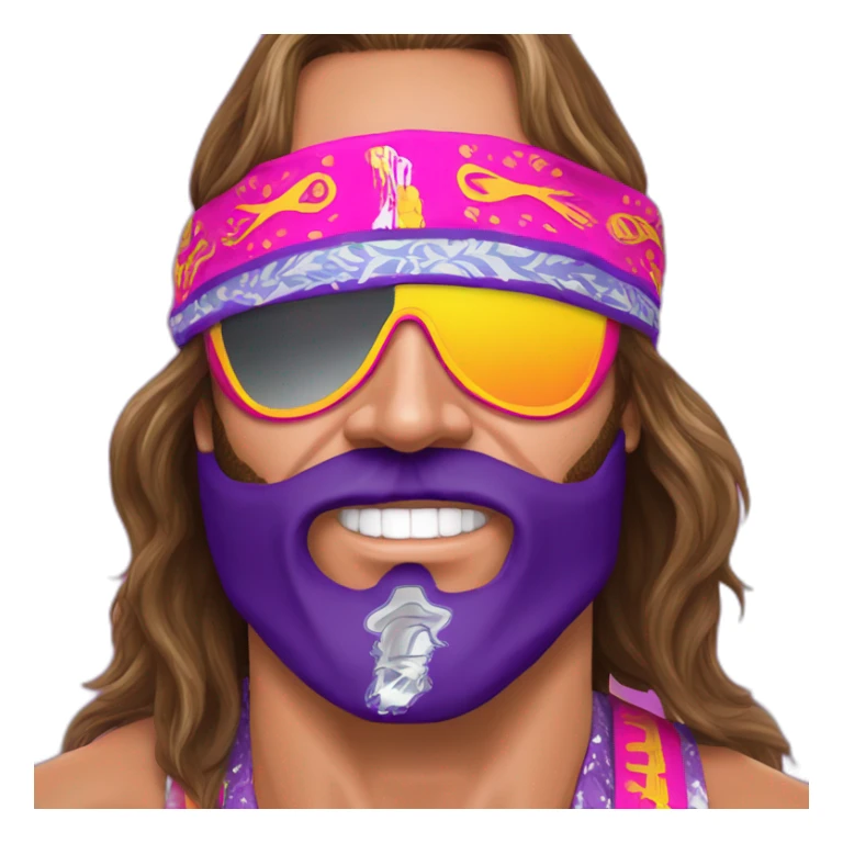 macho man randy savage oakley bandana angry sticker