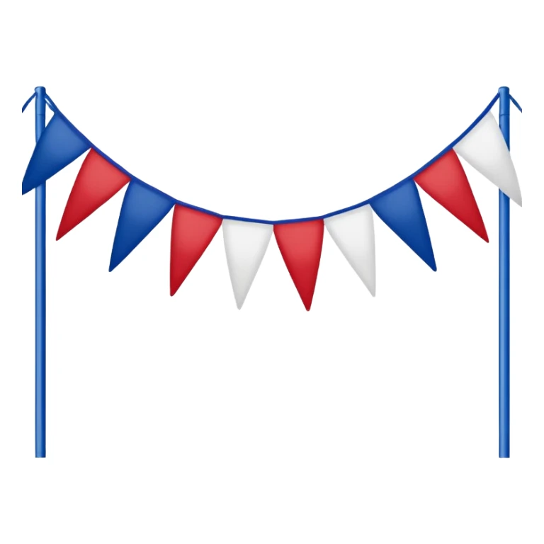 Red white and blue patriotic bunting for railing  sticker