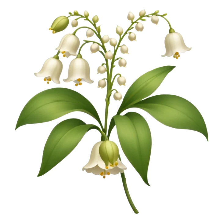 Beige Lily of the valley flower sticker