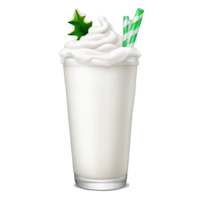 White asthetic clean Christmas drink sticker