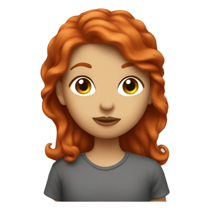 Redheaded kissing sticker