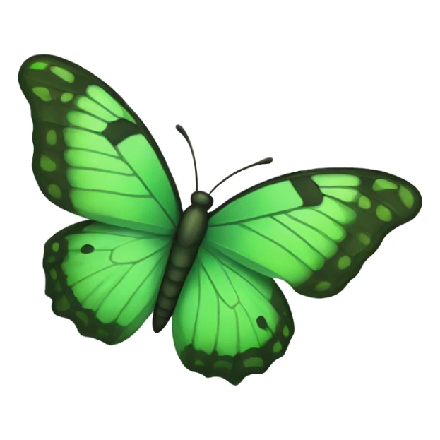 Green butterfly sticker