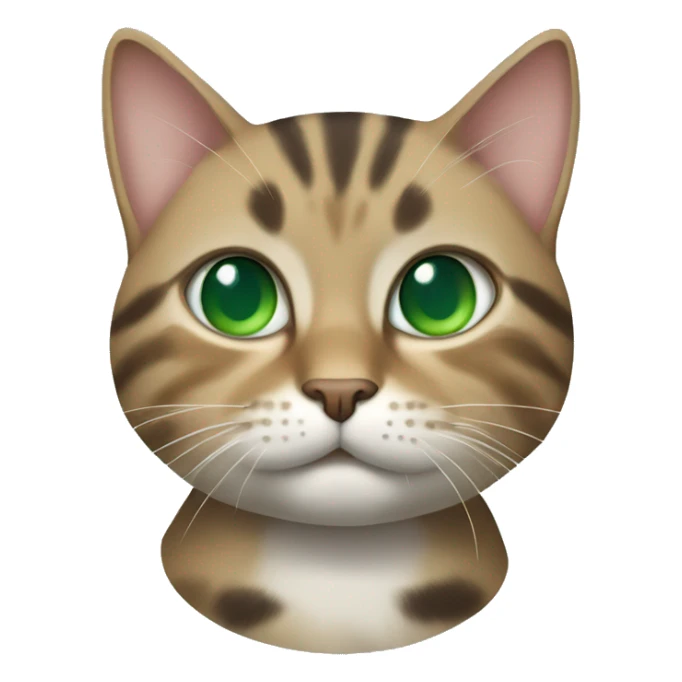 curious tabby cat with green eyes and blue collar sticker